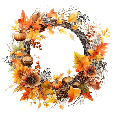 How to Make a Thanksgiving Wreath for Your Entrance Door